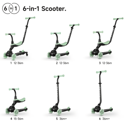 QPLAY SEMA EVO FOLDABLE SCOOTER green