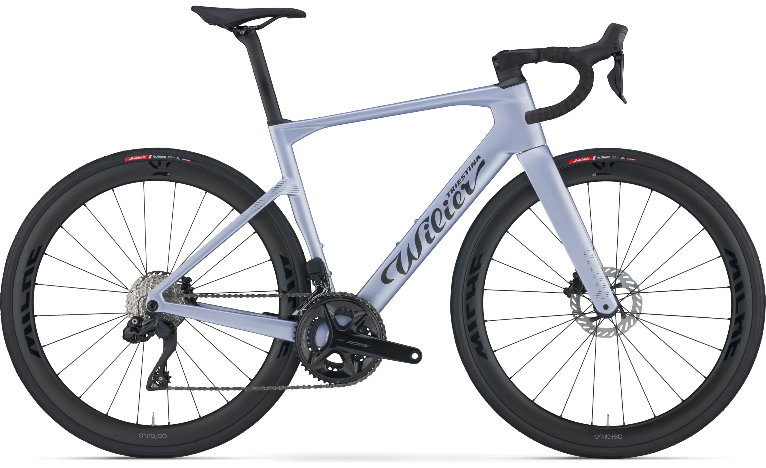 Wilier Rapida -SHIMANO 105 Di2 2×12 R7150 MICHE ASFALTO 45 CARBON dusk grey - Image 2
