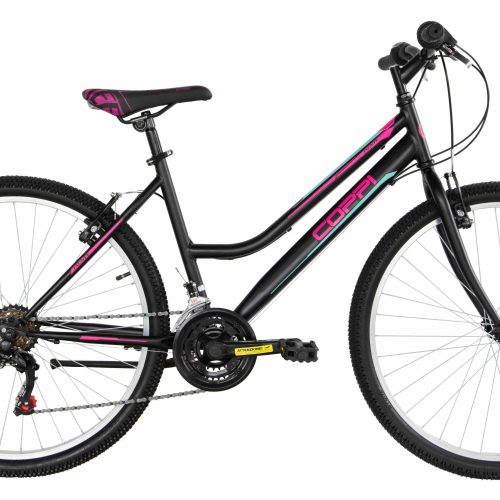 24 inch Coppi girls black matt pink